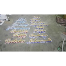 Styrofoam wording for backdrop